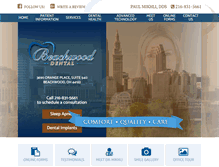 Tablet Screenshot of beachwooddental.com
